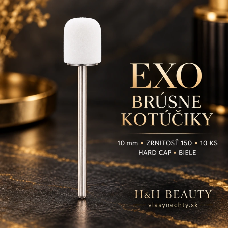 EXO BRÚSNE KOTÚČIKY 10mm/150 10 KS. HARD CAP BIELE