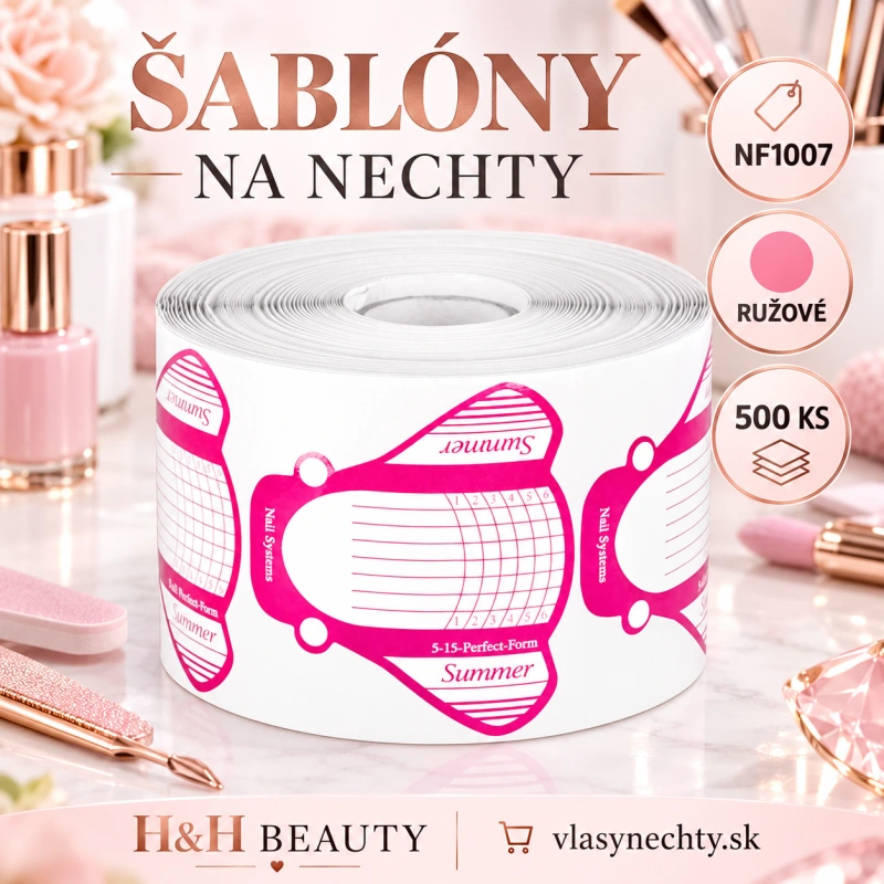 ŠABLÓNY NA NECHTY NF1007 RUŽOVE 500 KS