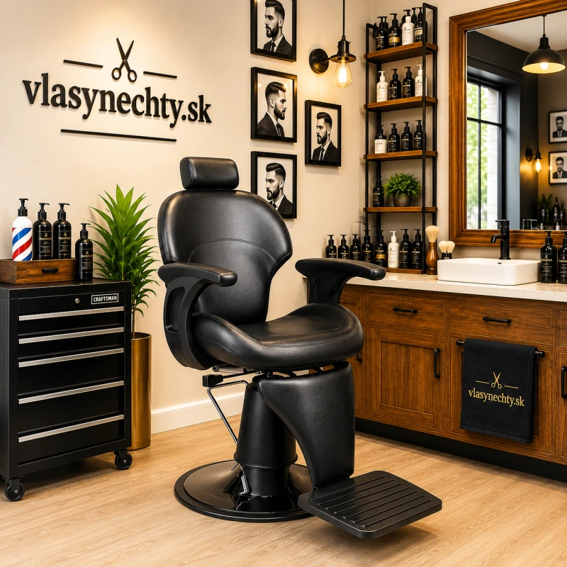 BARBERSKE KRESLO GABBIANO IGOR ČIERNE