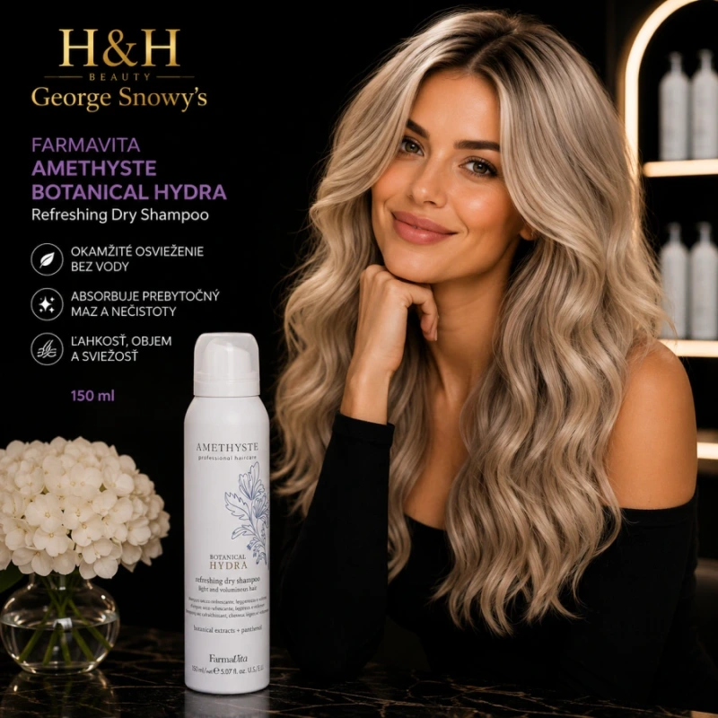 Farmavita AMETHYSTE BOTANICAL HYDRA Refreshing Dry Shampoo 150ml 2