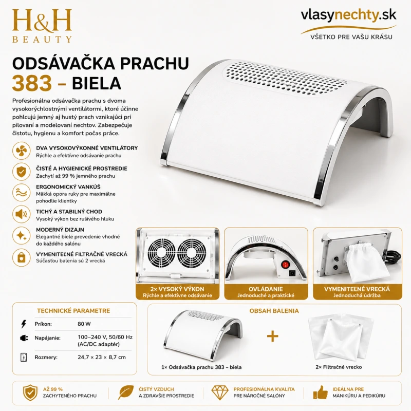 Odsávačka prachu 383 biela