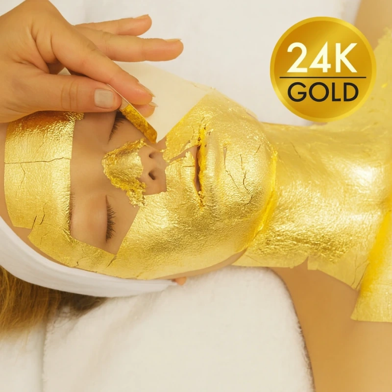 AIA GOLD & BEAUTY prúžky z rýdzeho zlata na tvár a dekolt 5 x 5cm 10 ks 1
