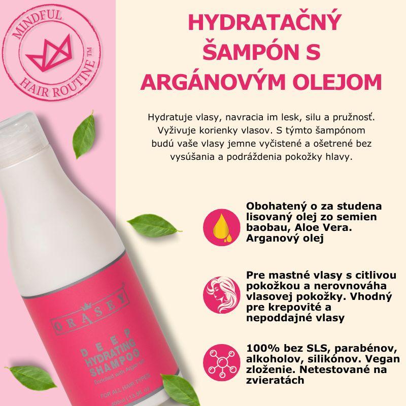 Orasey Sada hĺbkovo hydratačný šampón & kondicionér 2x 400 ml + Kozmetická taška