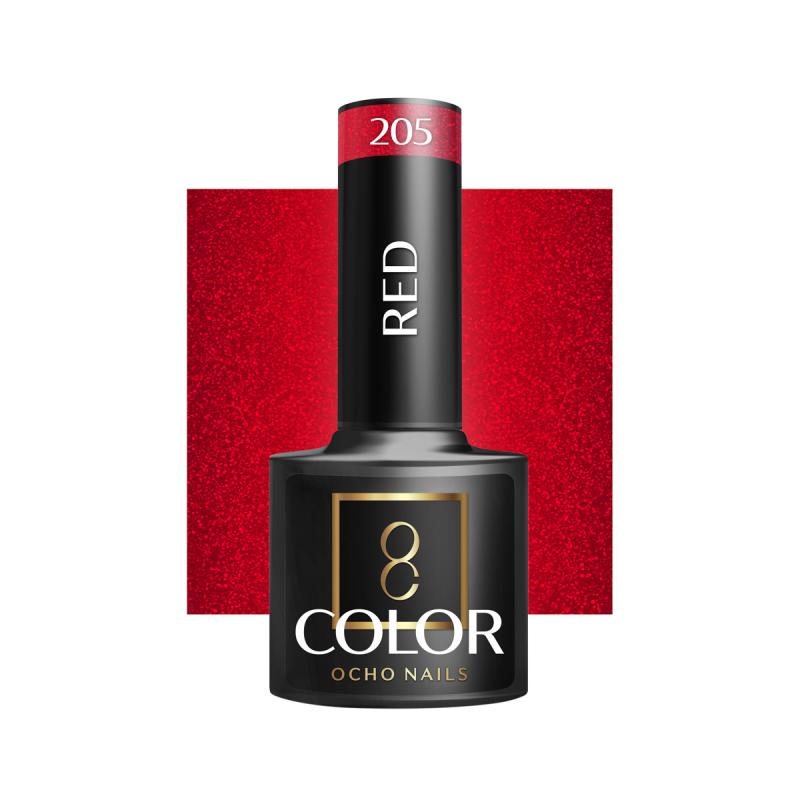 OCHO NAILS HYBRIDNÝ LAK NA NECHTY red 205 -5 g