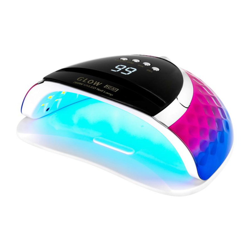 Lampa na nechty UV LED Glow YC57 RN modro ružová 268W 9