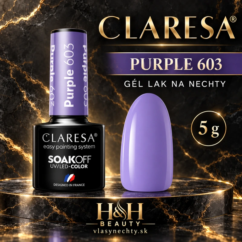 CLARESA GÉL LAK NA NECHTY PURPLE 603 -5g