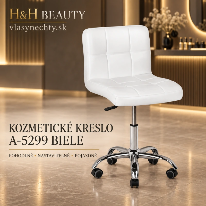 Kozmetické kreslo A-5299 biele