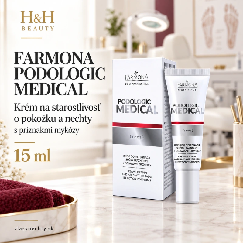 FARMONA PODOLOGIC MEDICAL Krém na starostlivosť o pokožku a nechty s príznakmi mykózy 15ml