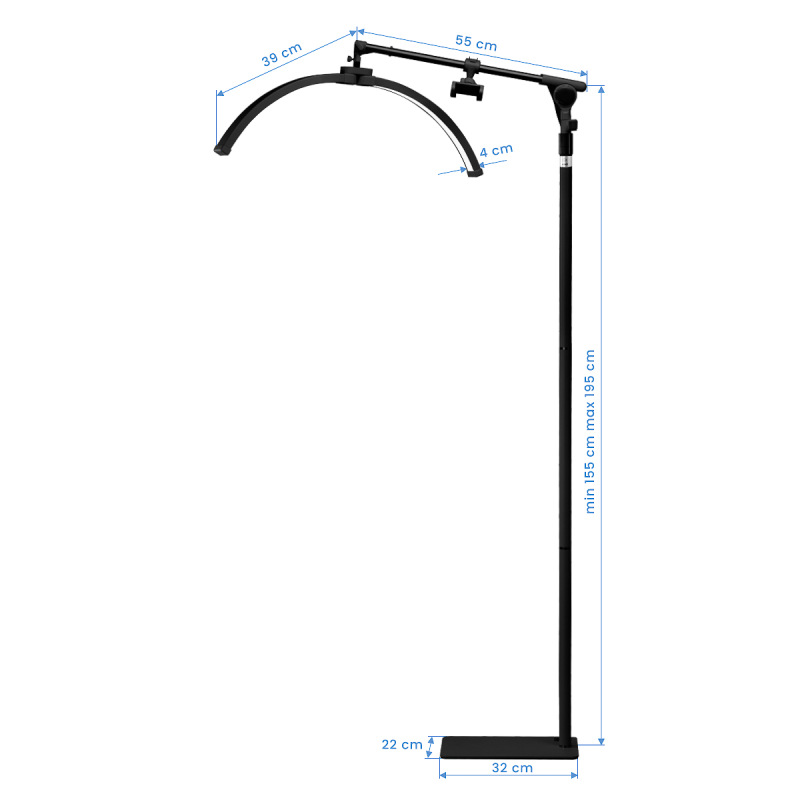 Lampa na riasy GLOW čierna 10