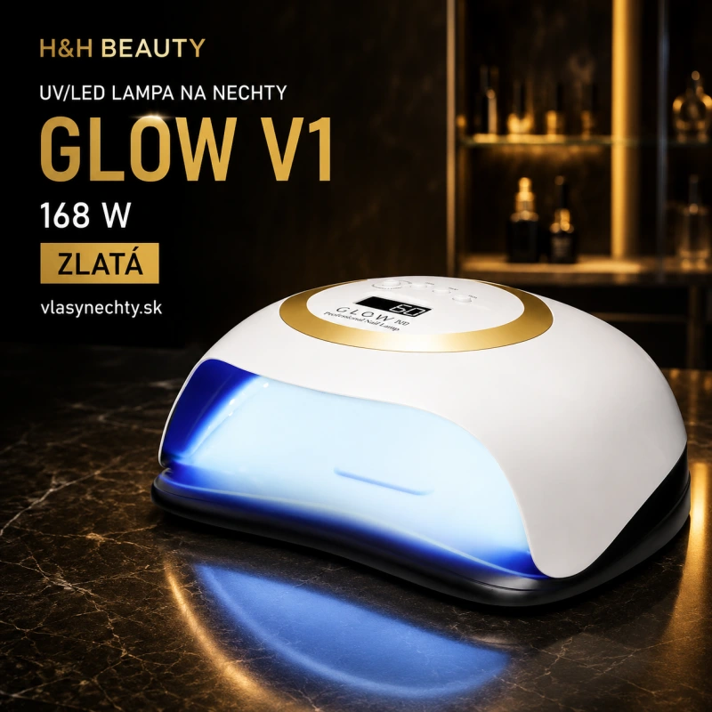 UV LED LAMPA NA NECHTY GLOW V1 168W zlatá
