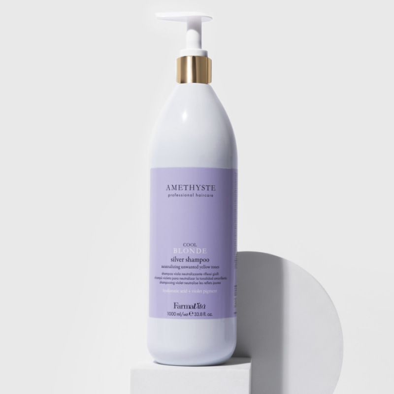 Farmavita AMETHYSTE BLONDE Cool Blonde Silver Shampoo 1000ml 1