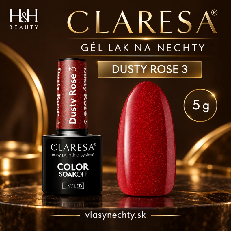 CLARESA GÉL LAK NA NECHTY DUSTY ROSE 3 5G