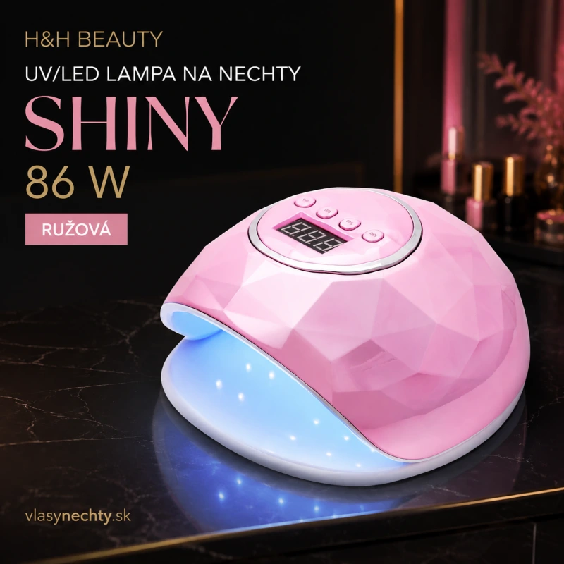 UV LED LAMPA NA NECHTY SHINY 86W RUŽOVÁ