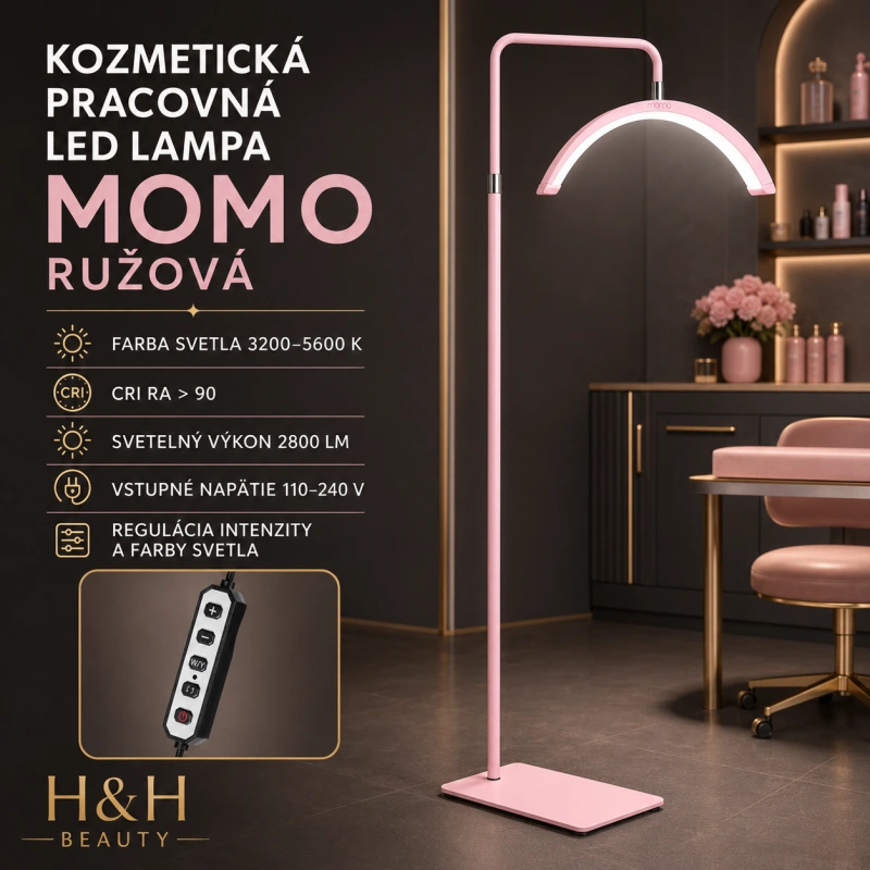 Lampa MOMO MX6 na riasy ružova