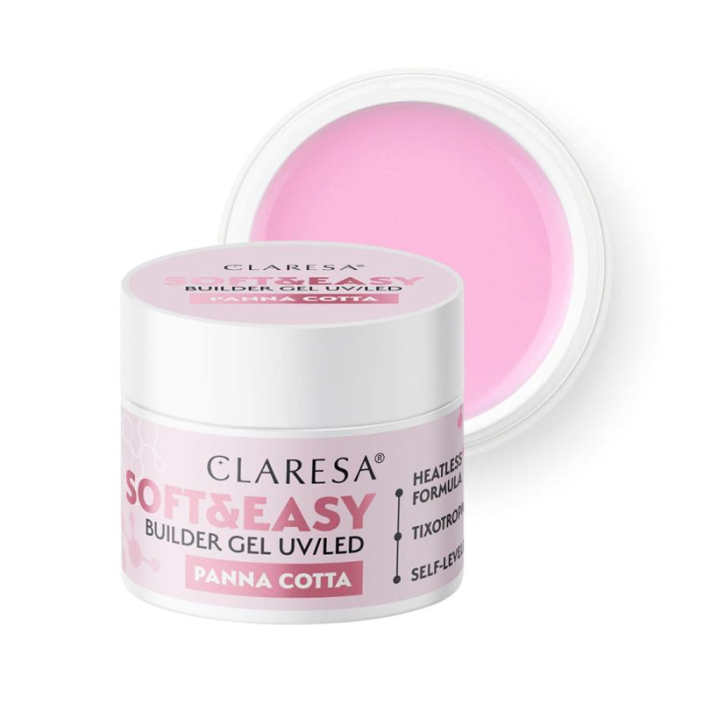 CLARESA STAVEBNÝ GÉL NA NECHTY SOFT&EASY GEL panna cotta 90g 6