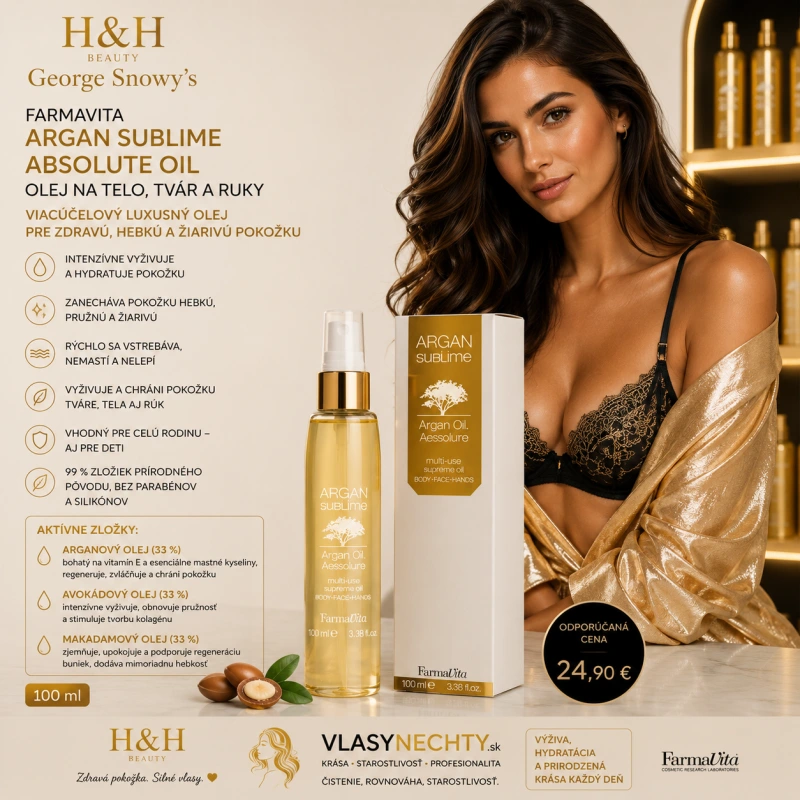 Farmavita ARGAN SUBLIME ABSOLUTE OLEJ NA TELO 100ml