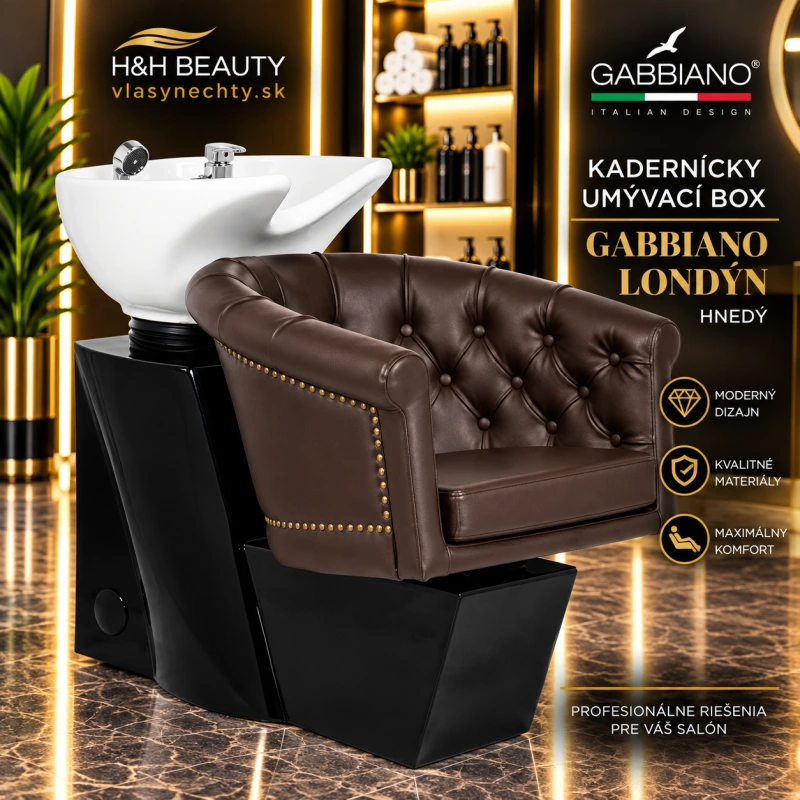 KADERNÍCKY UMÝVACÍ BOX GABBIANO LONDYN HNEDÝ