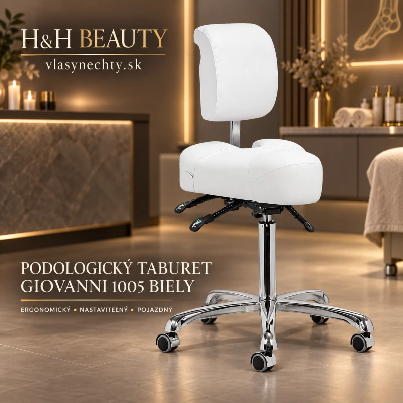 Podologický taburet 1005 Giovanni biely