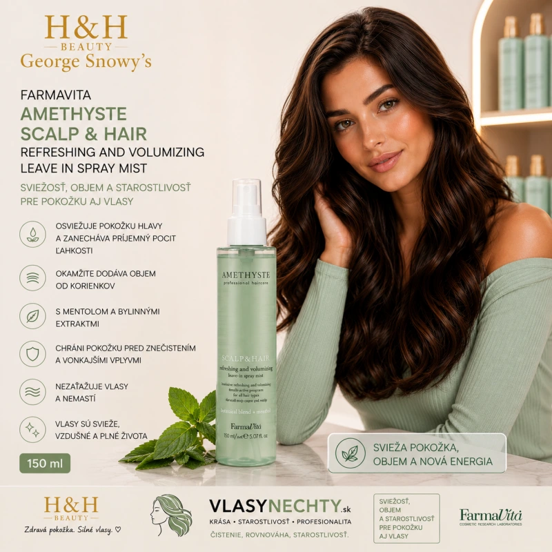 Farmavita AMETHYSTE SCALP & HAIR Refreshing And Volumizing Leave in Spray Mist 150ml