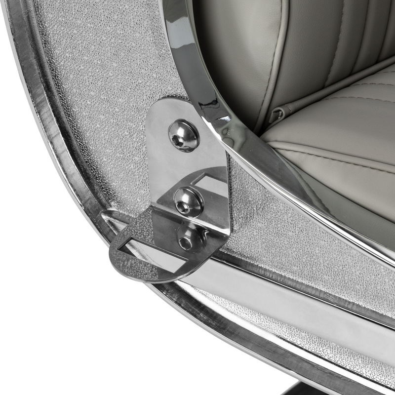 BARBERSKÉ KRESLO GABBIANO VISIONERIO – ŠEDÉ | Chrómový rám 15