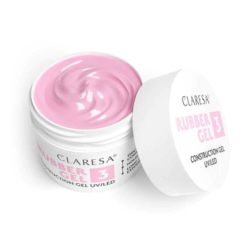 CLARESA STAVEBNÝ GÉL NA NECHTY Rubber gel 3 90g