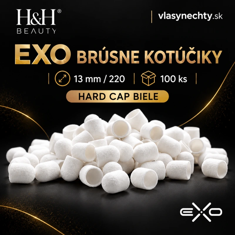 EXO BRÚSNE KOTÚČIKY 13mm/220 100 KS. HARD CAP BIELE