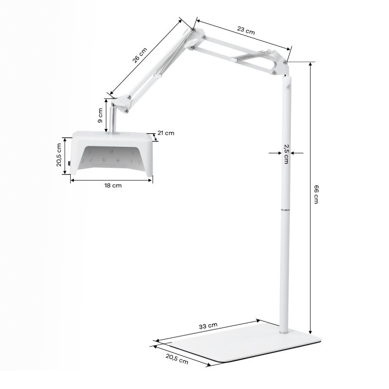 UV LED lampa Glow 112 s kovovým dnom 48 W na pedikúru so statívom 6