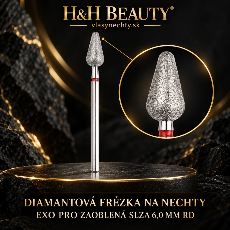 DIAMANTOVÁ FRÉZKA NA NECHTY EXO PRO ZAOBLENÁ SLZA 6,0MM RD