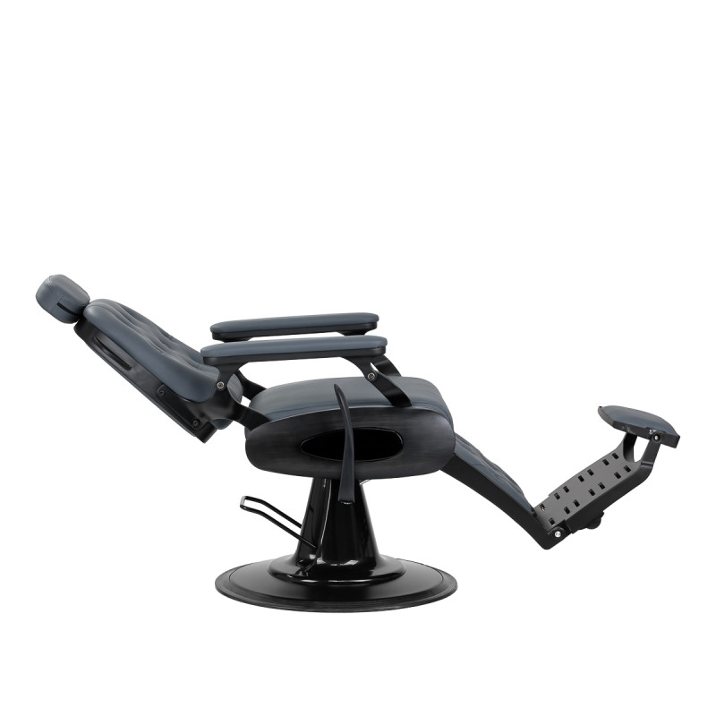 BARBERSKE KRESLO GABBIANO Francesco v grafitovej farbe s brúseným čiernym rámom 4