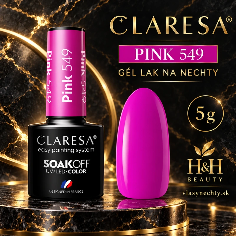 CLARESA GÉL LAK NA NECHTY PINK 549 -5g