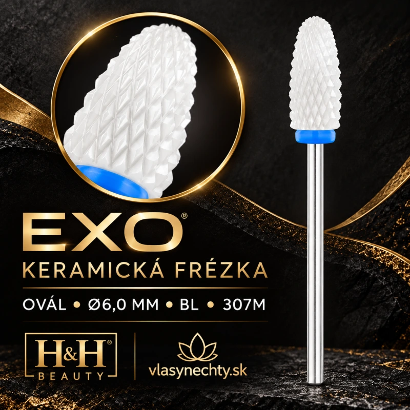 EXO KERAMICKÁ FRÉZKA NA NECHTY OVAL Ø6,0MM BL 307M