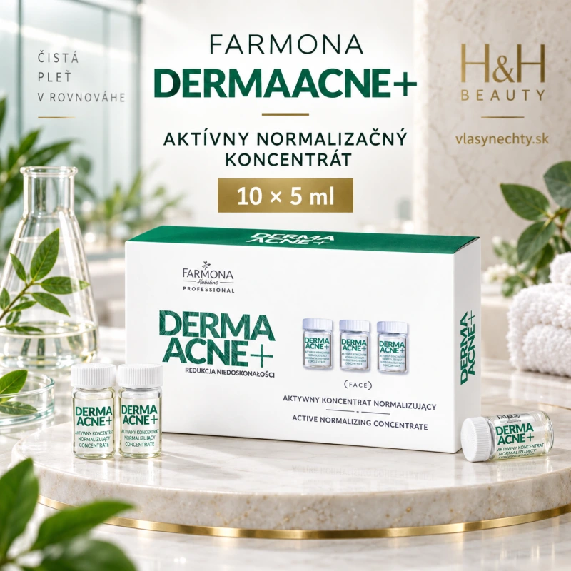 FARMONA DERMAACNE+ Aktívny normalizačný koncentrát na tvár 10x5ml