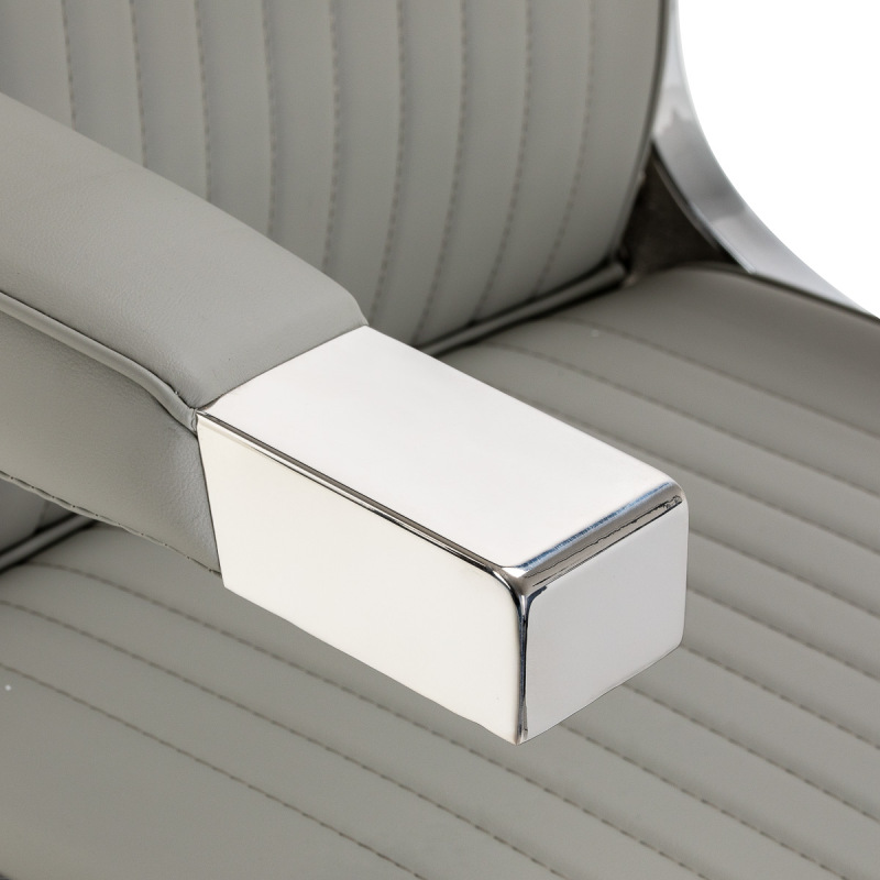 BARBERSKÉ KRESLO GABBIANO VISIONERIO – ŠEDÉ | Chrómový rám 5