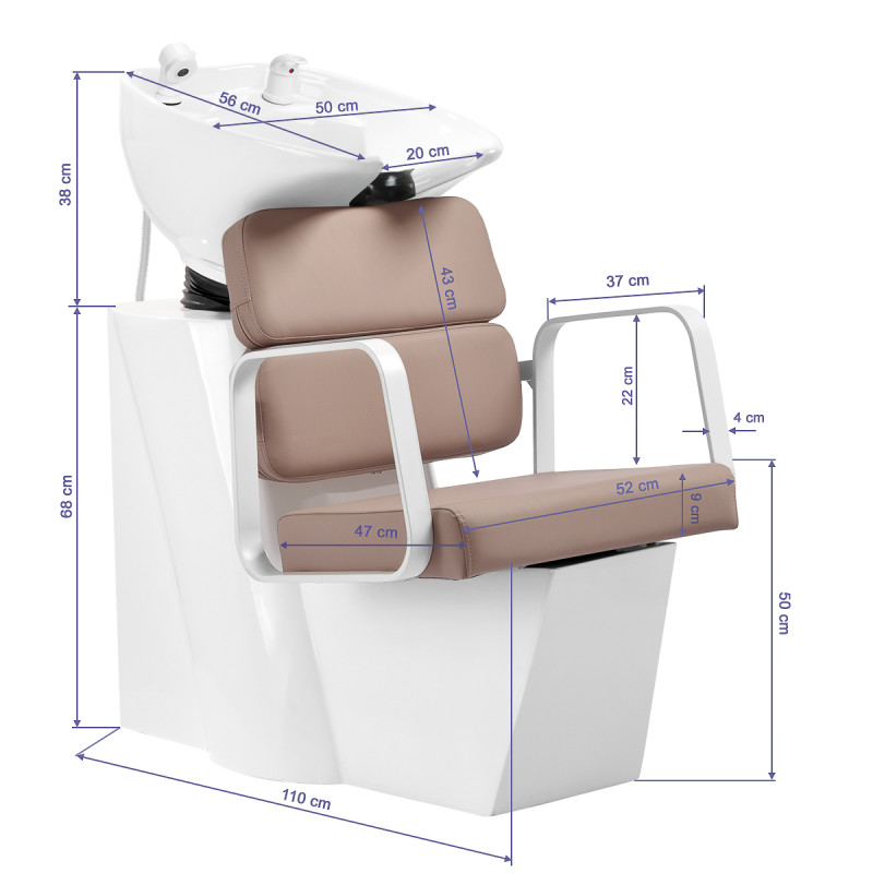KADERNÍCKY UMÝVACÍ BOX GABBIANO Porto bielá béžove 9