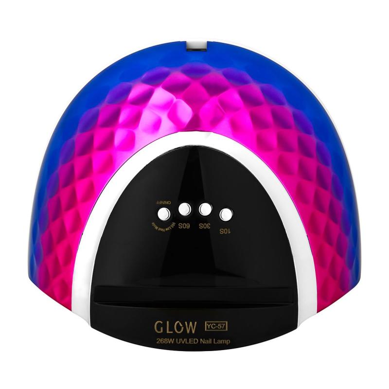 Lampa na nechty UV LED Glow YC57 RN modro ružová 268W