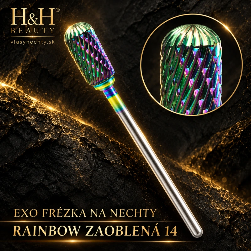 EXO FRÉZKA NA NECHTY RAINBOW ZAOBLENÁ 14