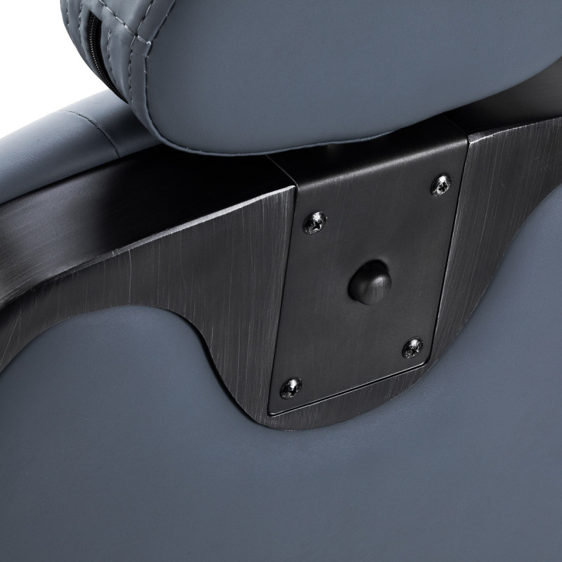 BARBERSKE KRESLO GABBIANO Francesco v grafitovej farbe s brúseným čiernym rámom 11