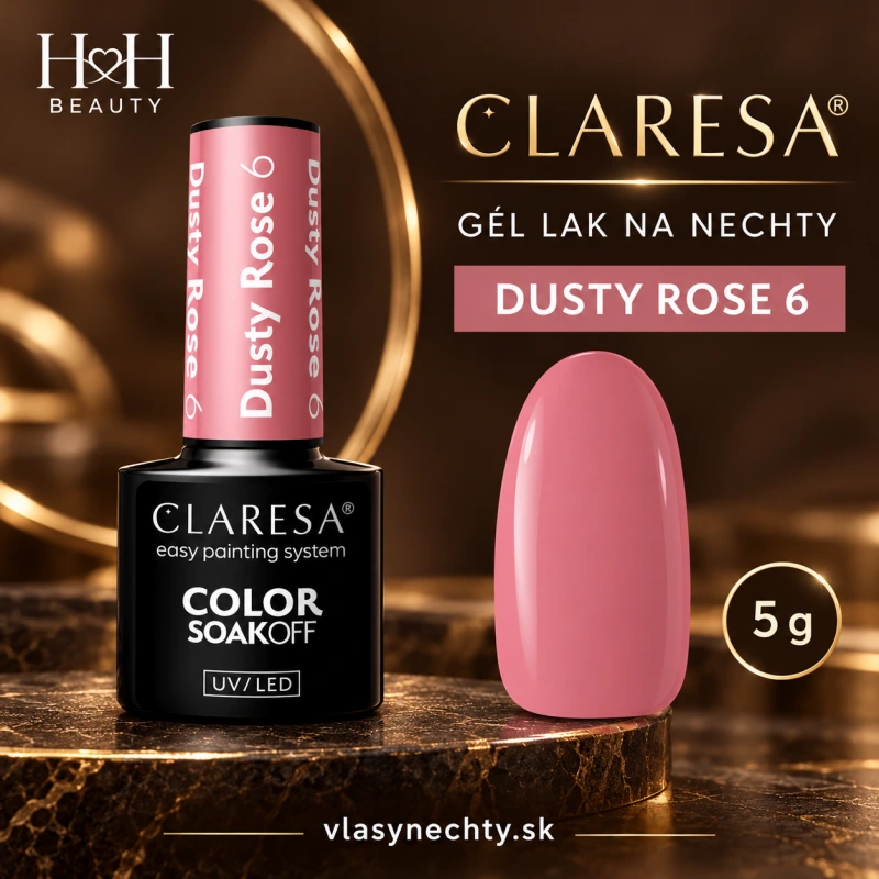 CLARESA GÉL LAK NA NECHTY DUSTY ROSE 6 5G