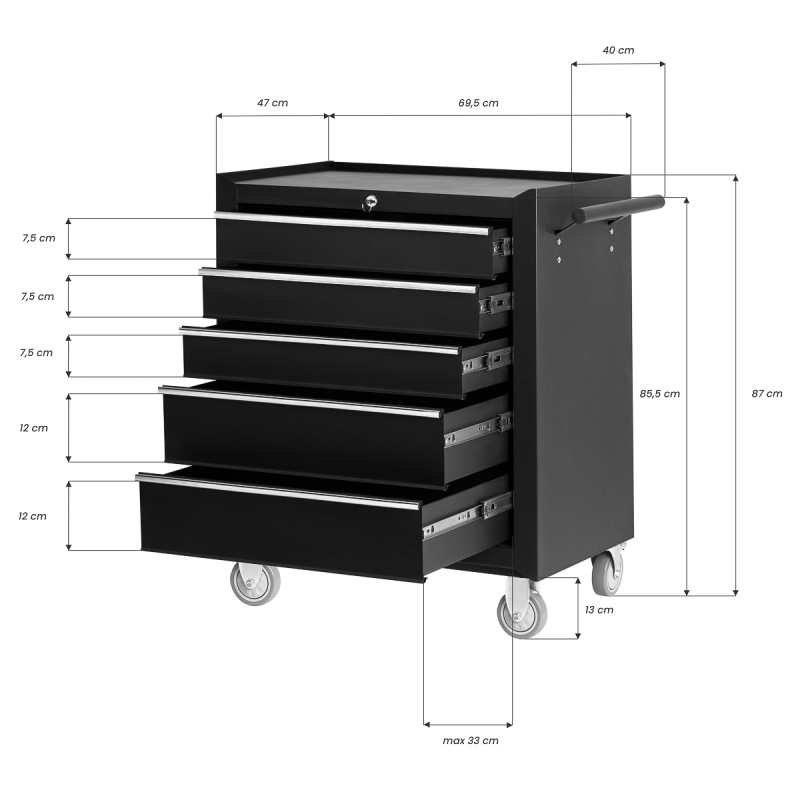 STOLÍK DO TETOVACIEHO ŠTÚDIA PRO INK 005 – čierny 8