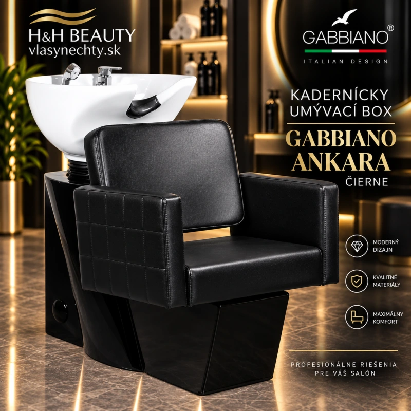 KADERNÍCKY UMÝVACÍ BOX GABBIANO ANKARA ČIERNE
