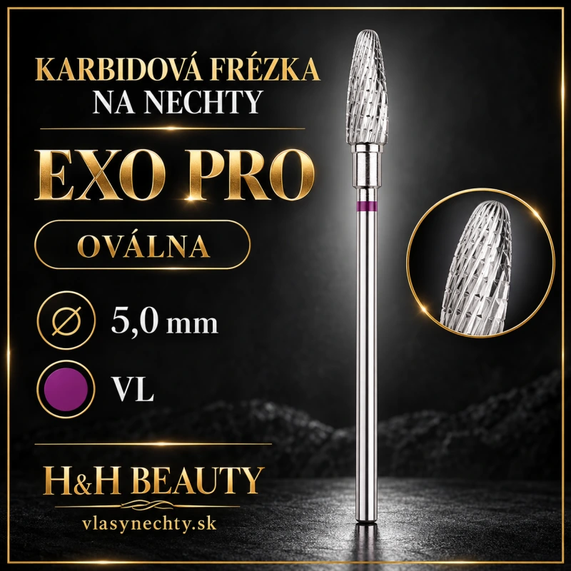 KARBIDOVÁ FRÉZKA NA NECHTY EXO PRO OVALNÁ 5,0MM VL