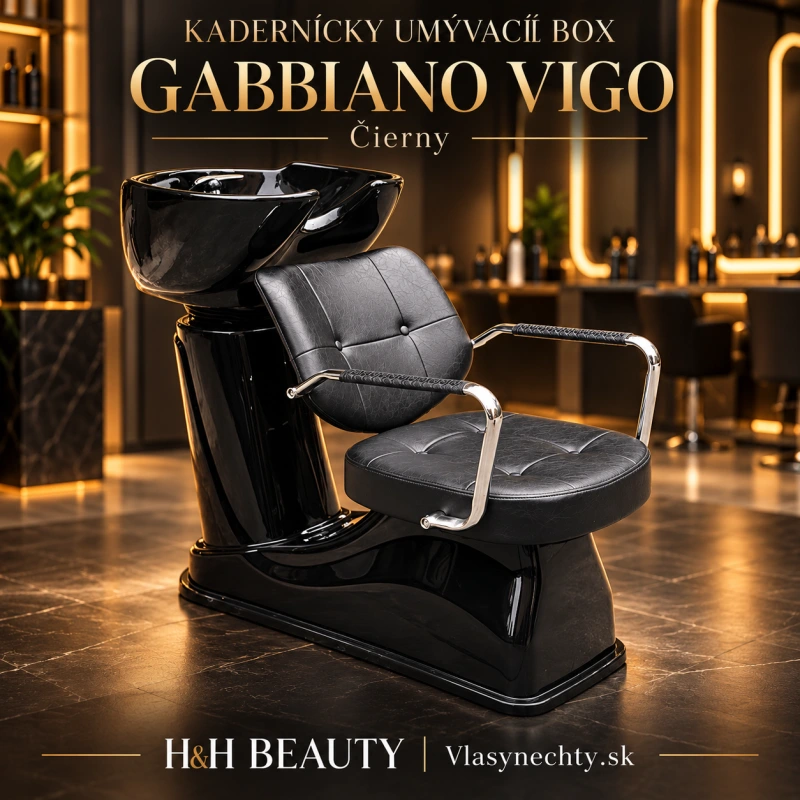 KADERNÍCKY UMÝVACÍ BOX GABBIANO VIGO čierny