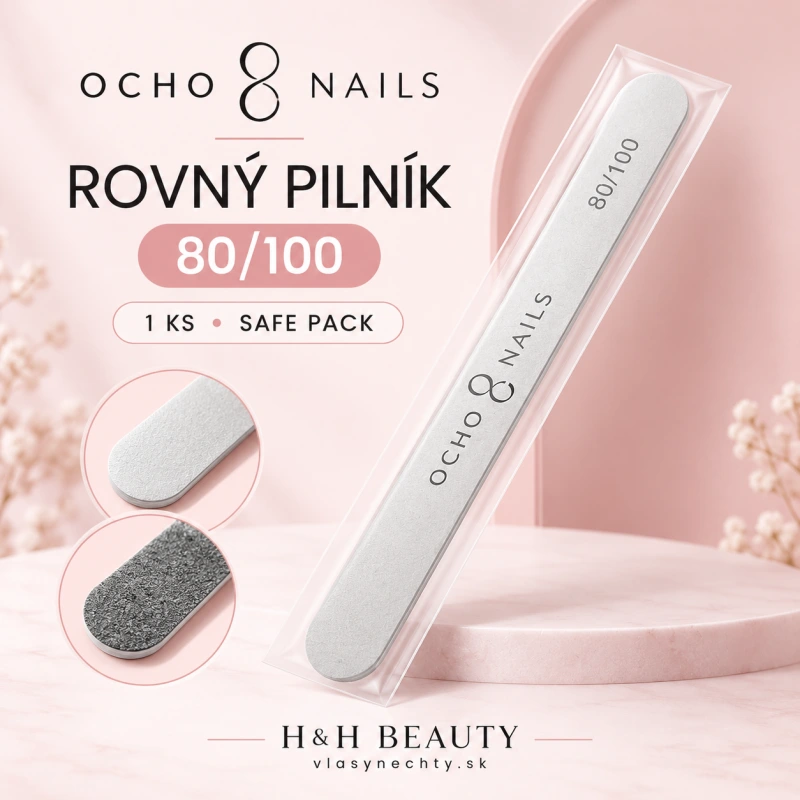 Ocho Nails rovný pilník 80/100 1 ks. safe pack