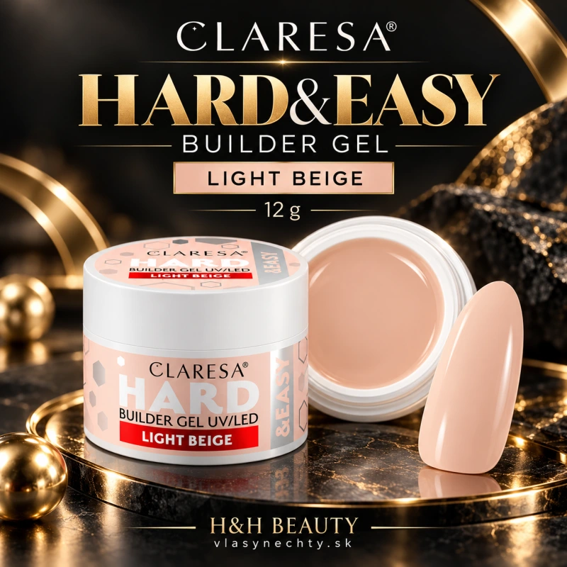 CLARESA HARD&EASY BUILDER GEL LIGHT BEIGE 12g
