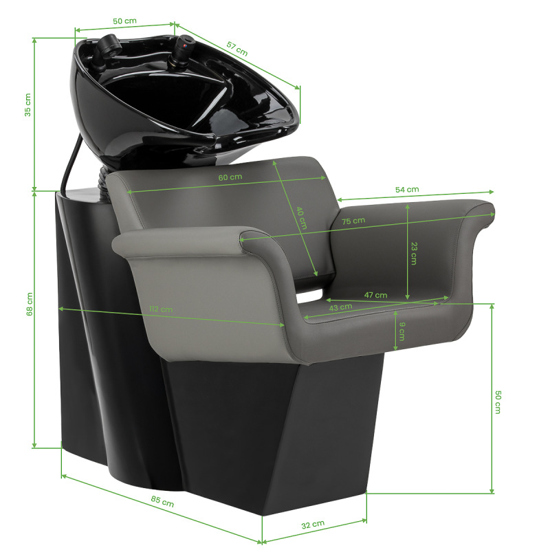 Myjnia fryzjerska Gabbiano Lucca szara 11