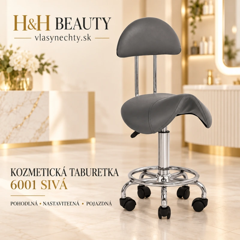 Kozmetická taburetka 6001 sivá