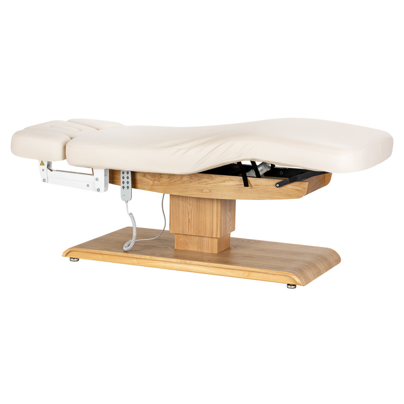 Leżanka SPA Sillon Relax kremowa z jasnobrązową podstawą 2