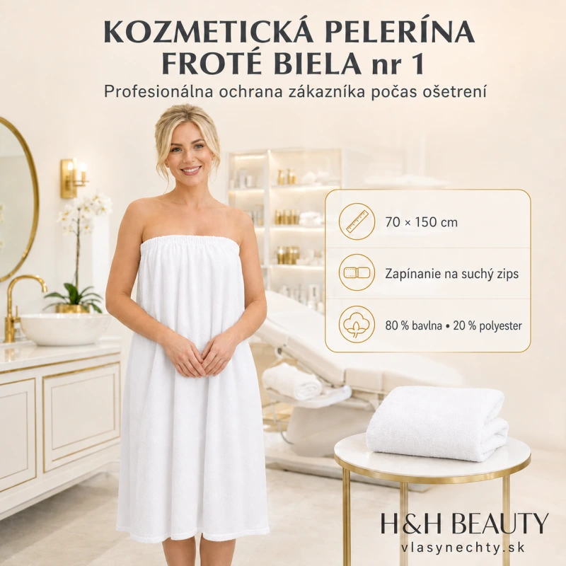 KOZMETICKÁ PELERÍNA FROTÉ BIELA nr 1
