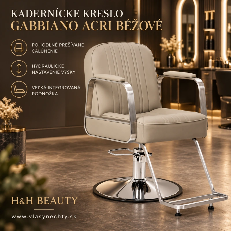 KADERNÍCKE KRESLO GABBIANO Acri bežové