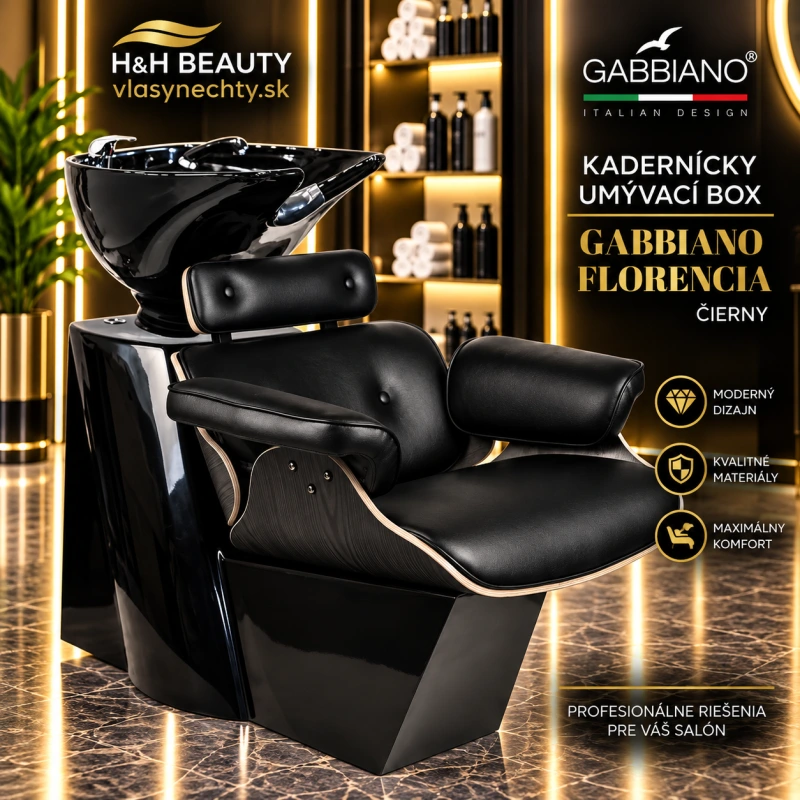 KADERNÍCKY UMÝVACÍ BOX GABBIANO FLORENCIA ČIERNY
